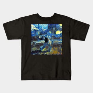 Dragon Age Origins Shale The Golem in Honnleath Starry Night Kids T-Shirt